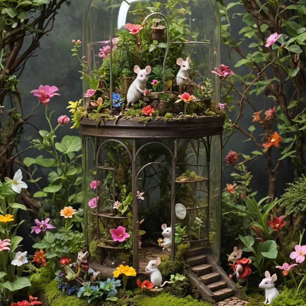 Enchanted Terrarium: Mice, Elves, and Pixie Gardeners