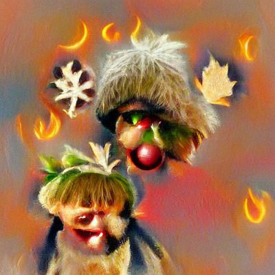 Classic Christmas Scene with Roasting Chestnuts