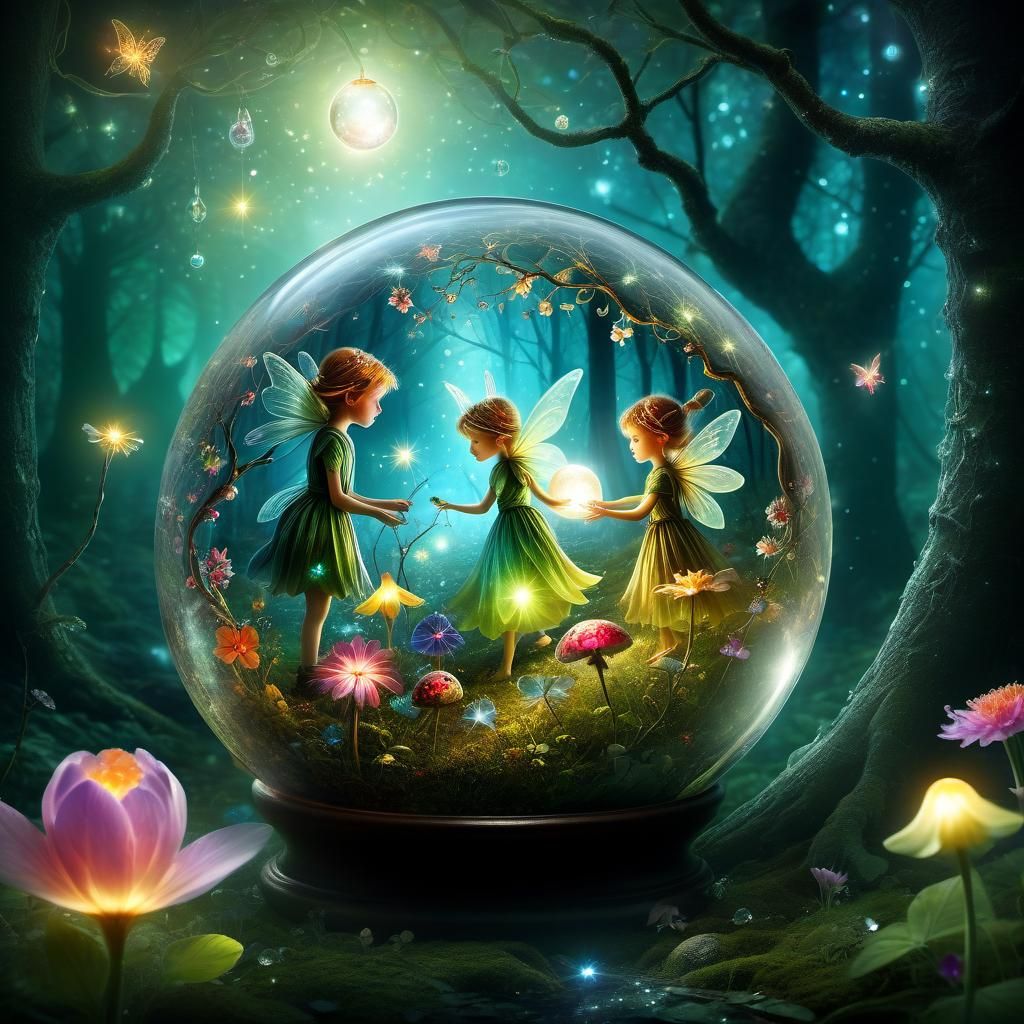 Fairy Sibs Playing