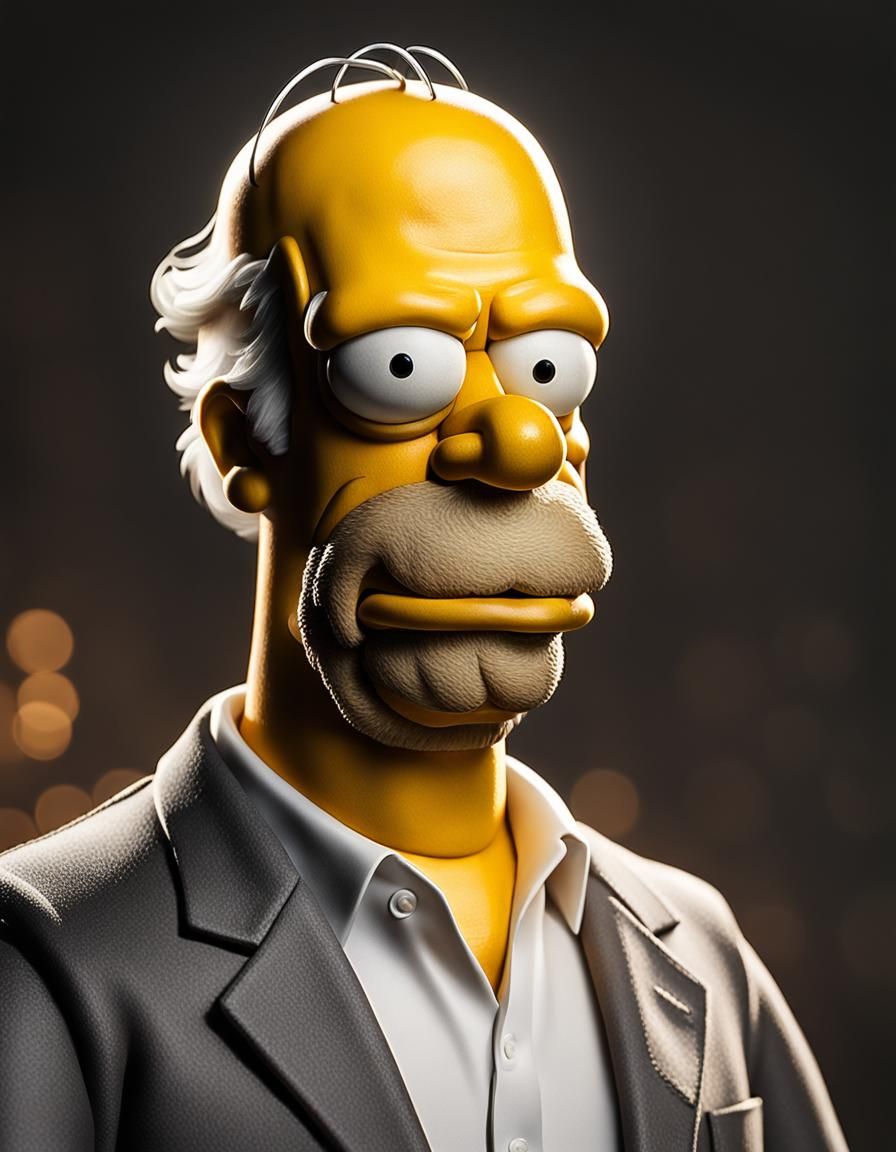 Hyperrealistic Homer Simpson Portrait