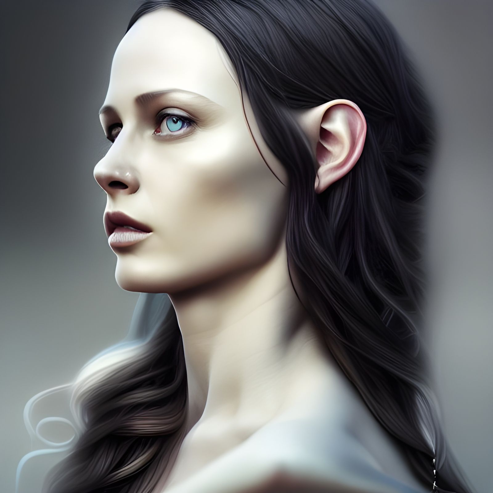 Elegant Hyperrealistic Portrait of Arwen as Digital Art