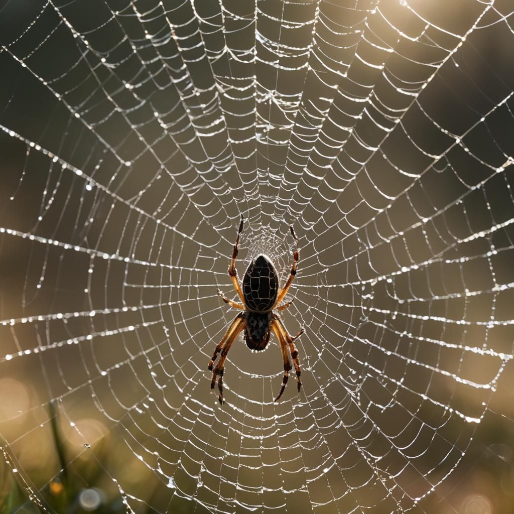 Delicate Spiderweb Unraveling: A Cinematic Macro Photograph
