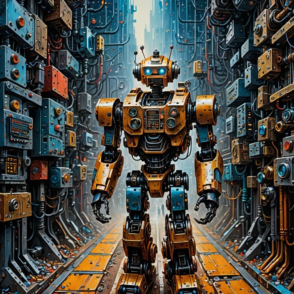 Robot Marching into Binary Code Horizon