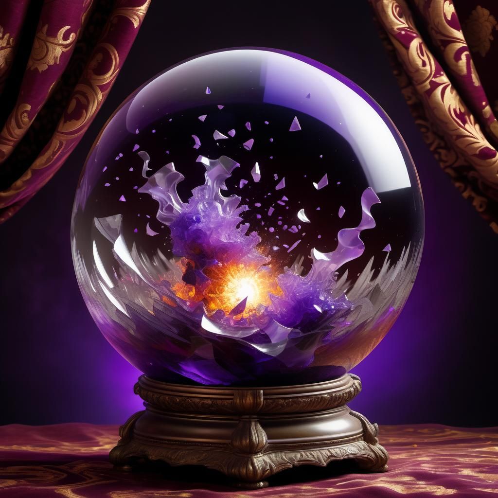 Psychic's Glass Ball Explosion with Ultraviolet Smoke