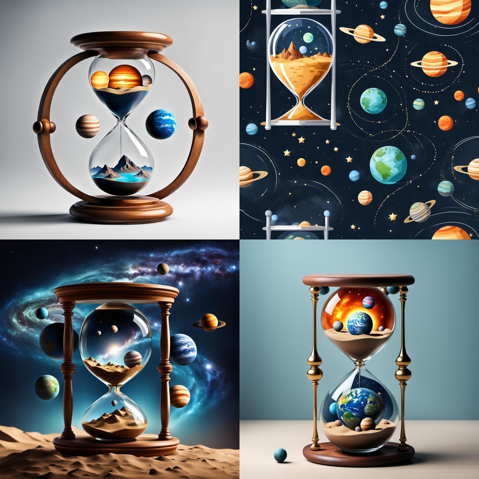 Hourglass Filled with Planets: A Cosmic Timepiece