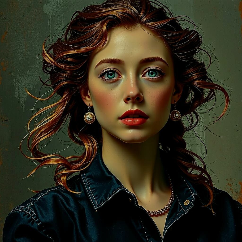 Abstract Swirling Shapes in Various Red Hues