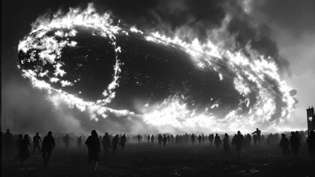 The Hindenburg Disaster in High Contrast