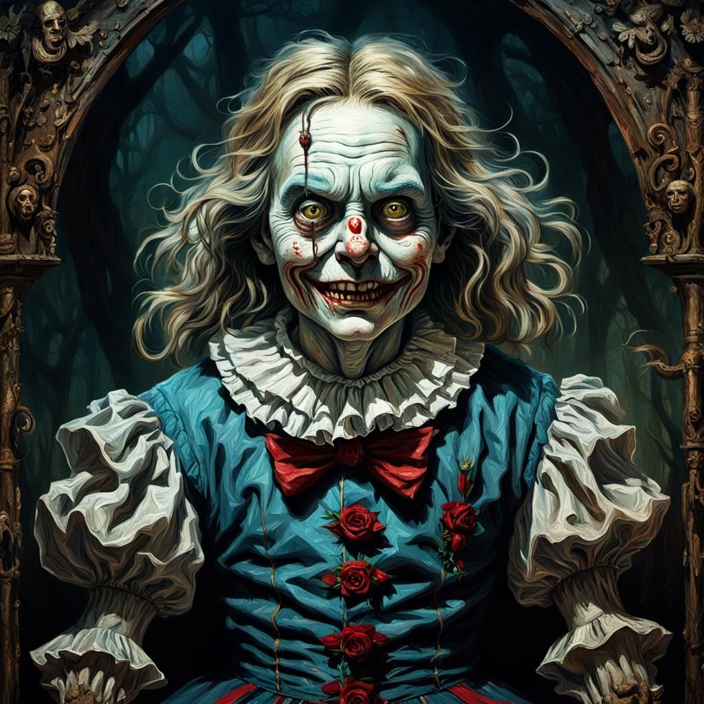 Grotesque Alice in Wonderland: A Gothic Horror Impression