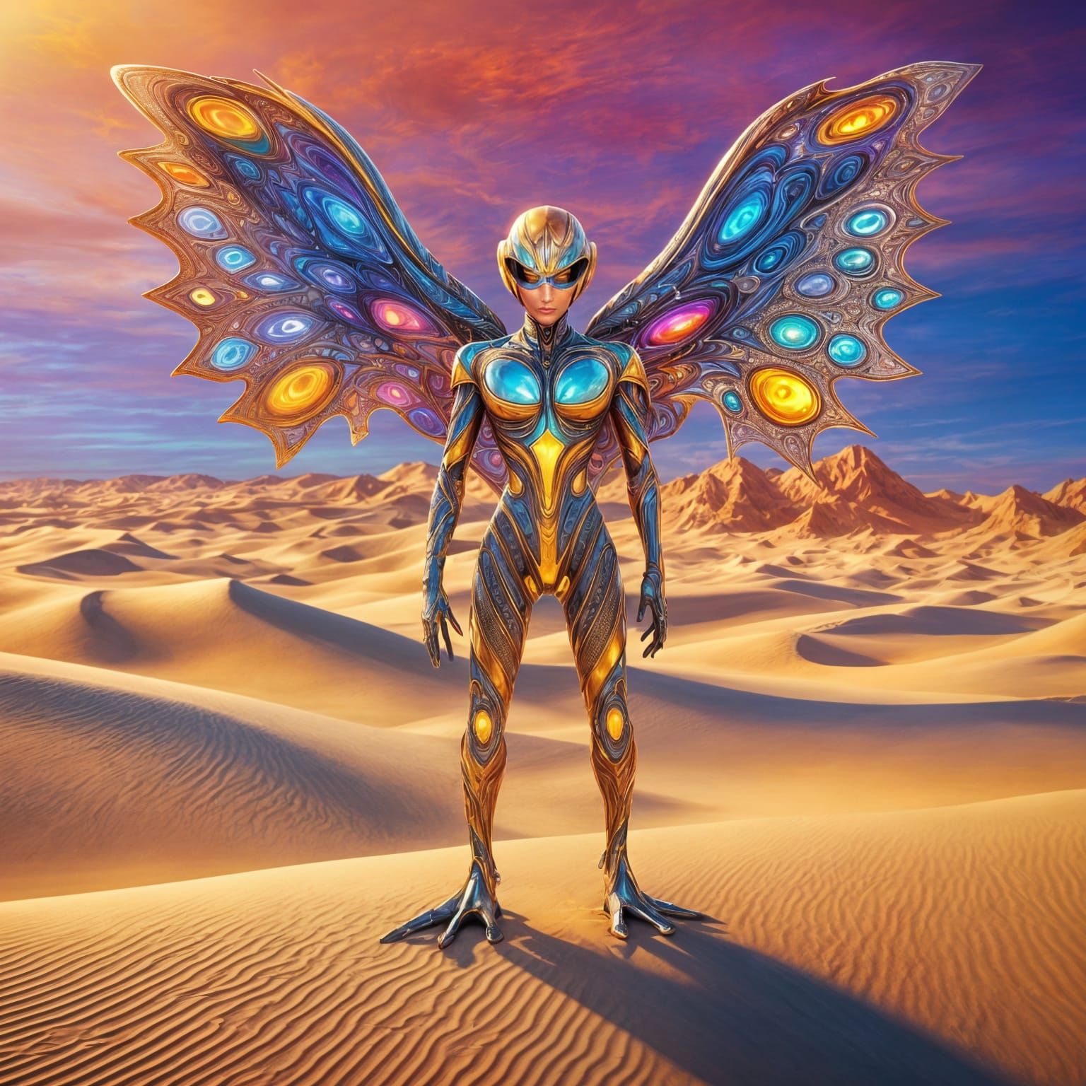 Desert Fairy in Abstract Style