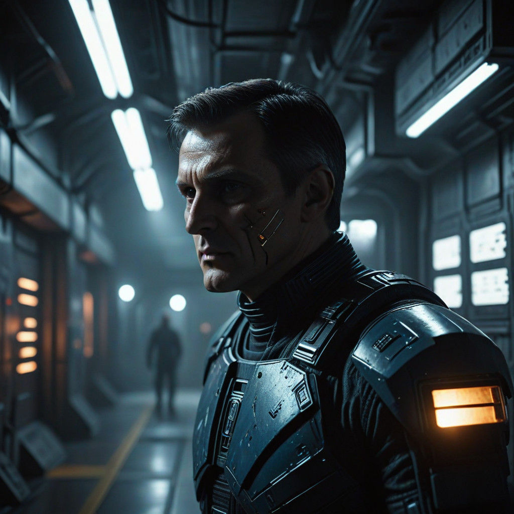 Paul Darrow as Avon in a Dark Futuristic Space Opera Setting