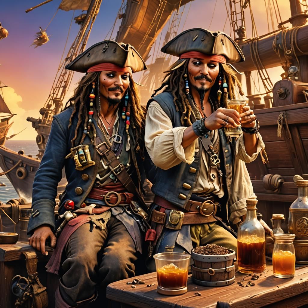 Captain Jack Sparrow: Pixar-Style Pirate Portrait