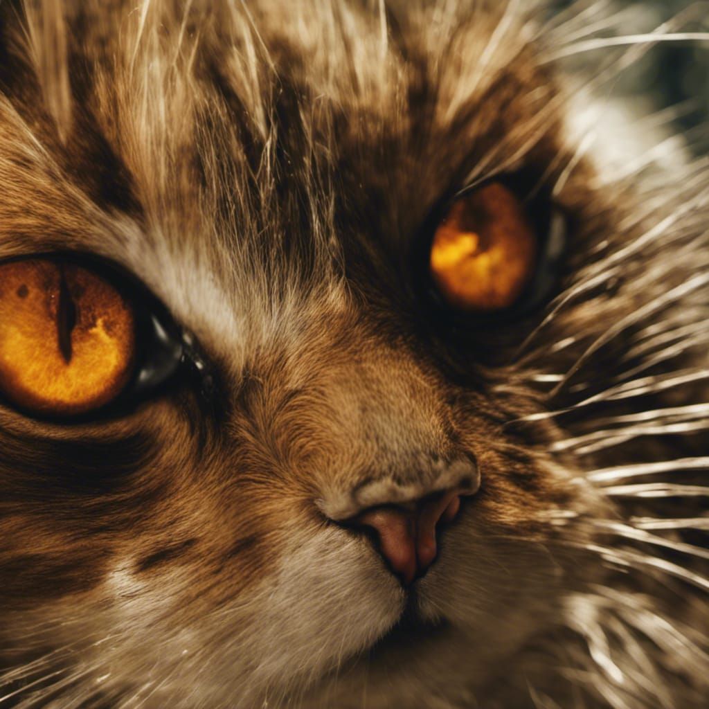 Cats on Antique Furniture with Dreamlike Lighting