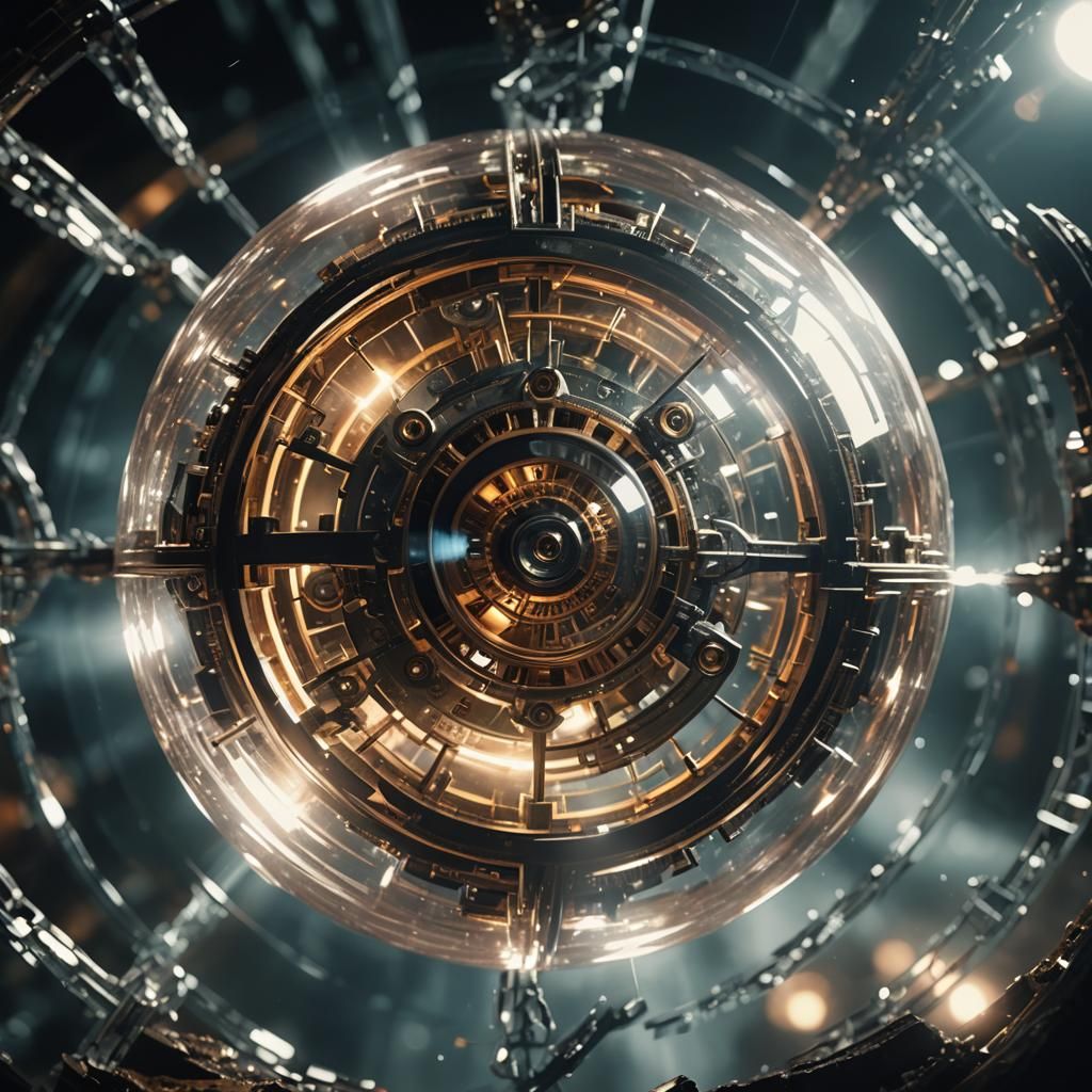 Magical Clockwork Orb with Crystal Core