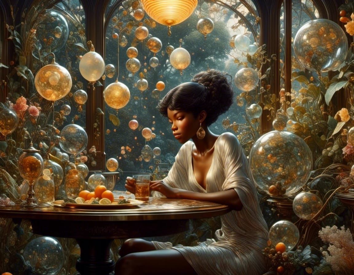 Enchanted Merfolk Laughing in Potterverse Pub