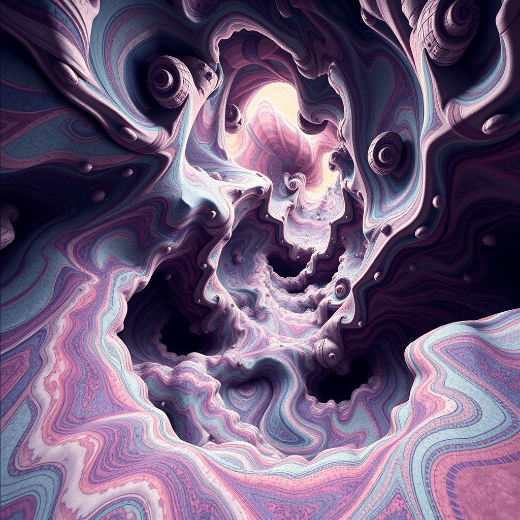 Surreal Distorted Spacetime Inspired by Escher and Dali