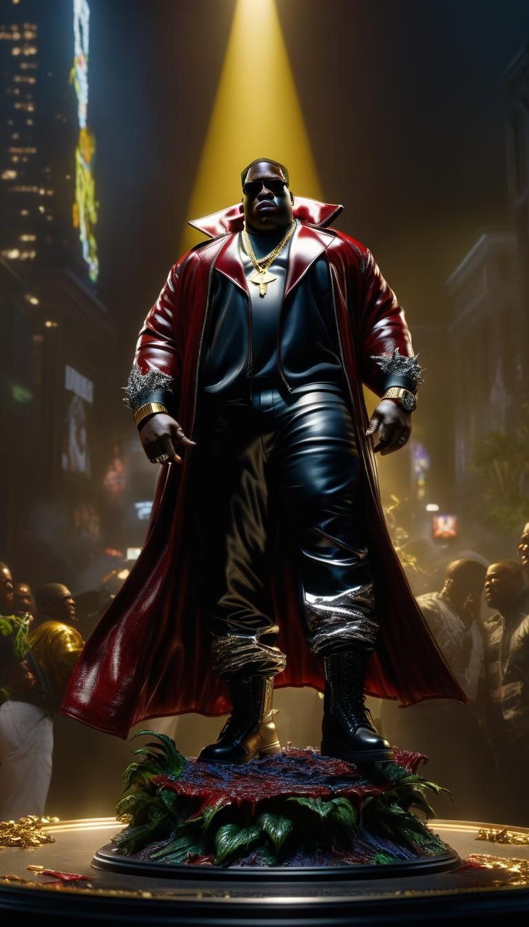Rapper as Spawn: Hyperrealistic 3D Rendering