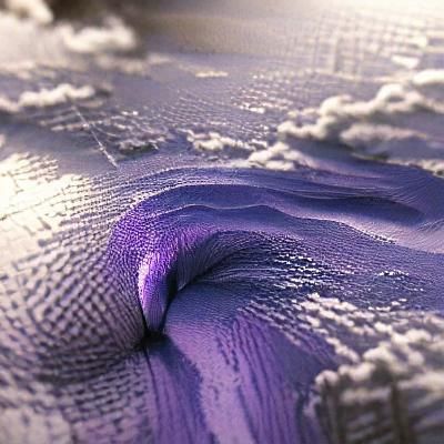 Detailed Matte Painting in Violet Hues