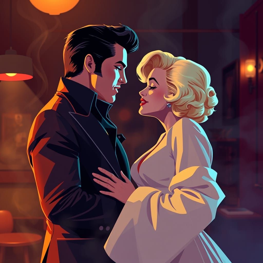 Ethereal 1950s Romance in Manga Scan Style