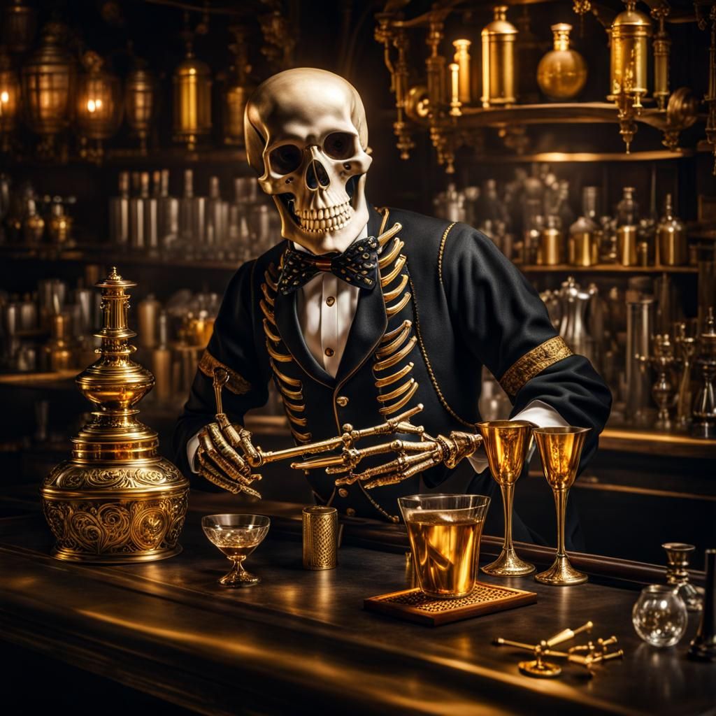 Skeleton Bartender (Medieval Inspired)