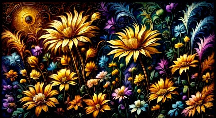 Vibrant New Year Celebration in Chalk Oil Pastel Style