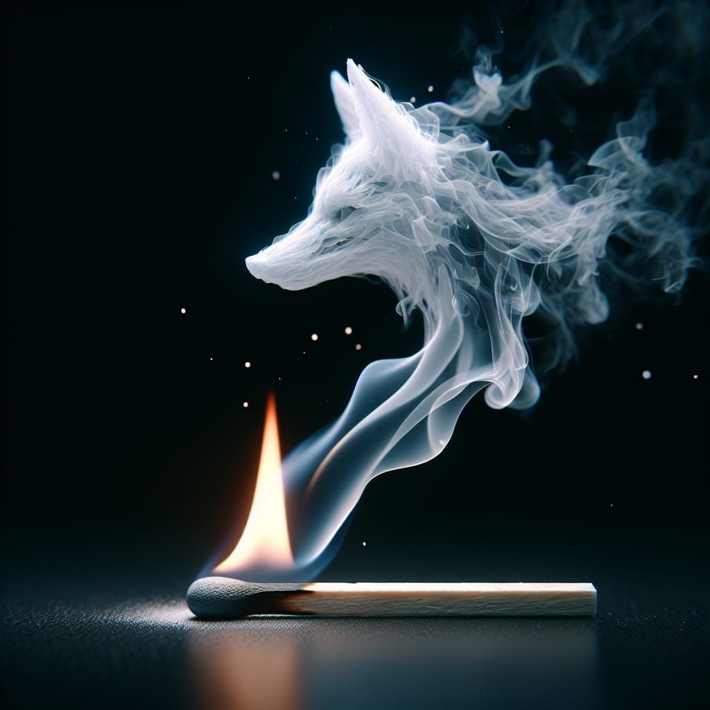 Ethereal Fox Transformation from Matchstick in High Resoluti...