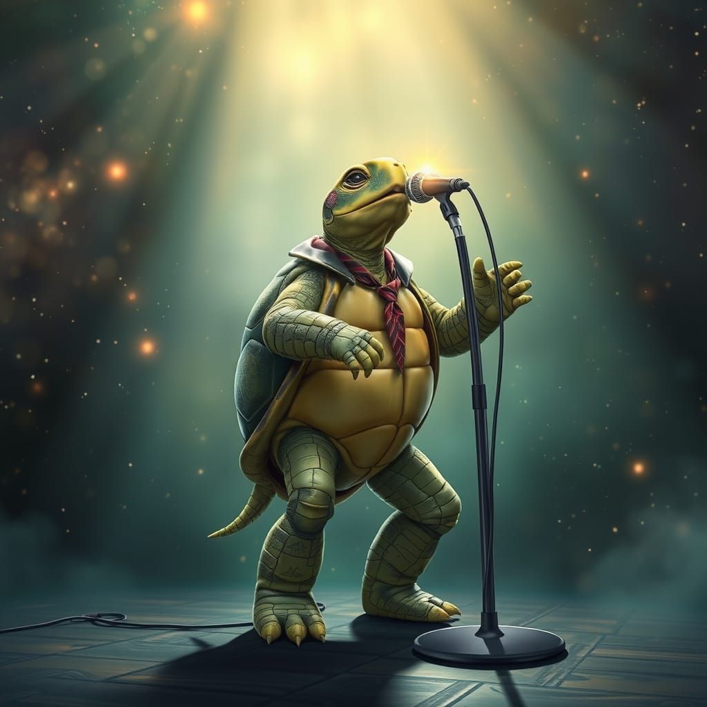 Turtle Rock Star in Cosmic Astral Illustration