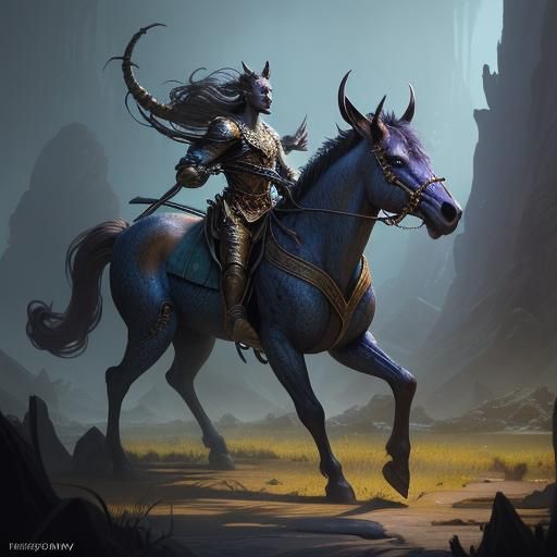 Centaurs in Fantastical Landscape: Hyperrealistic Concept Ar...