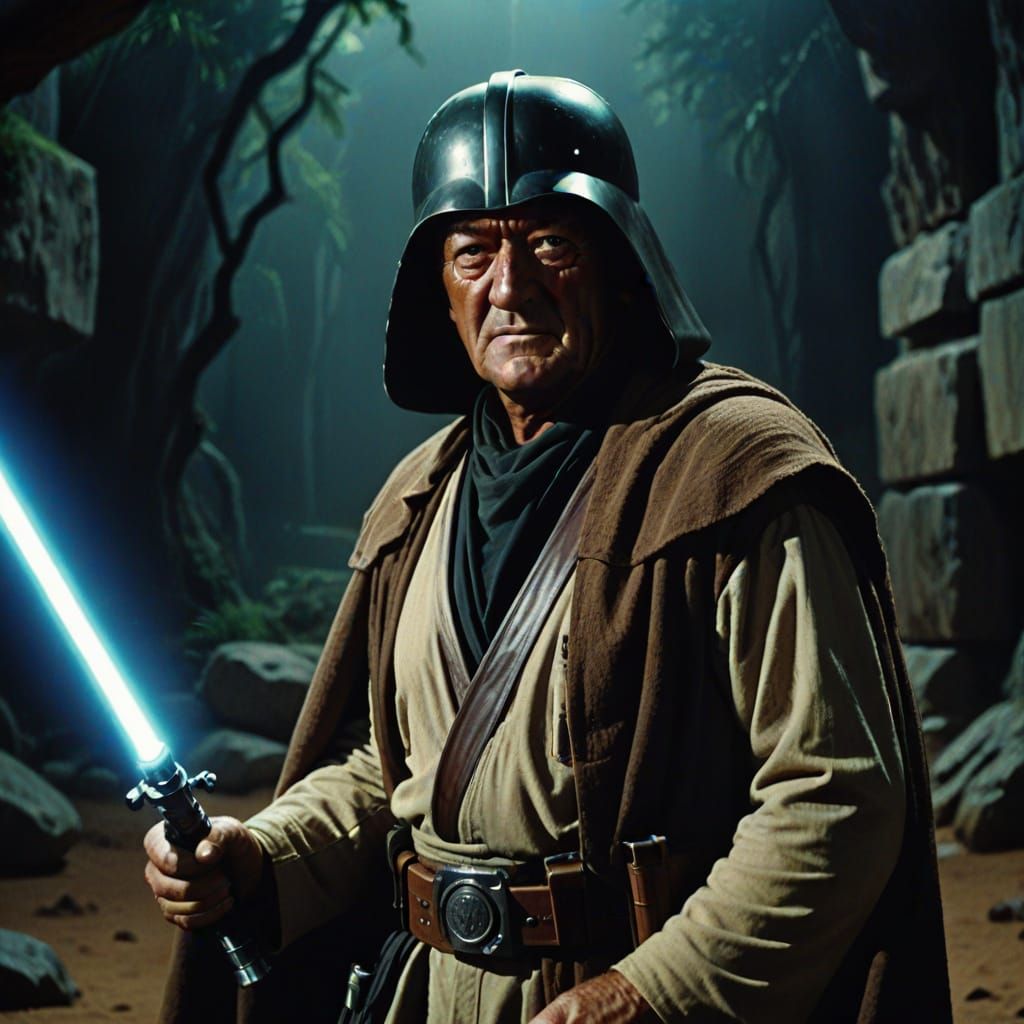 John Wayne as a Jedi Master