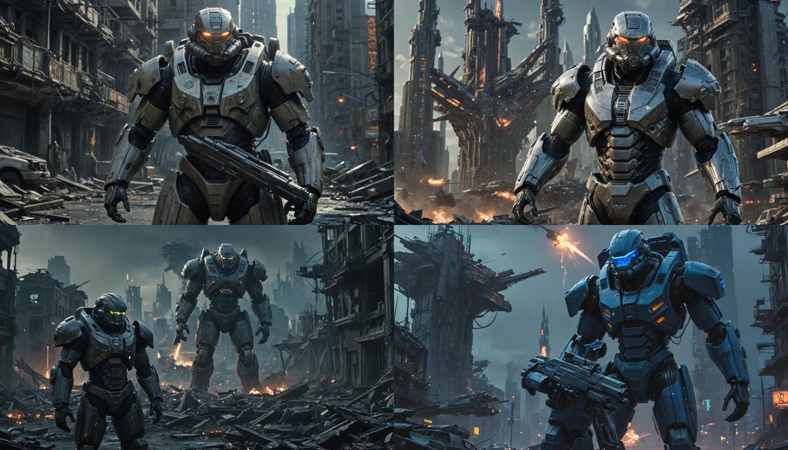 Epic Battle: Soldier in Advanced Power Armor