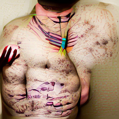 Portrait of a Person's Internal Struggle