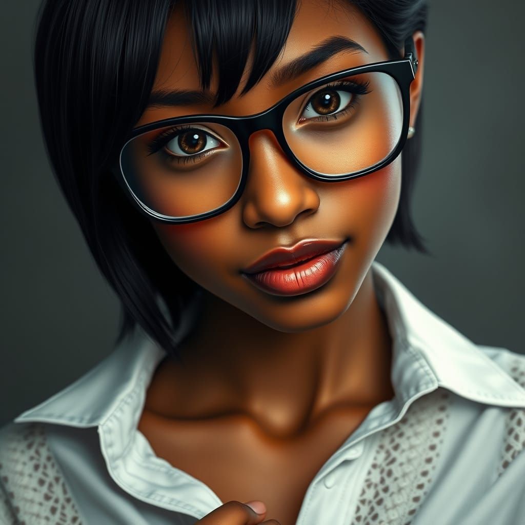 Elegant Woman in a Dreamlike Realism Portrait