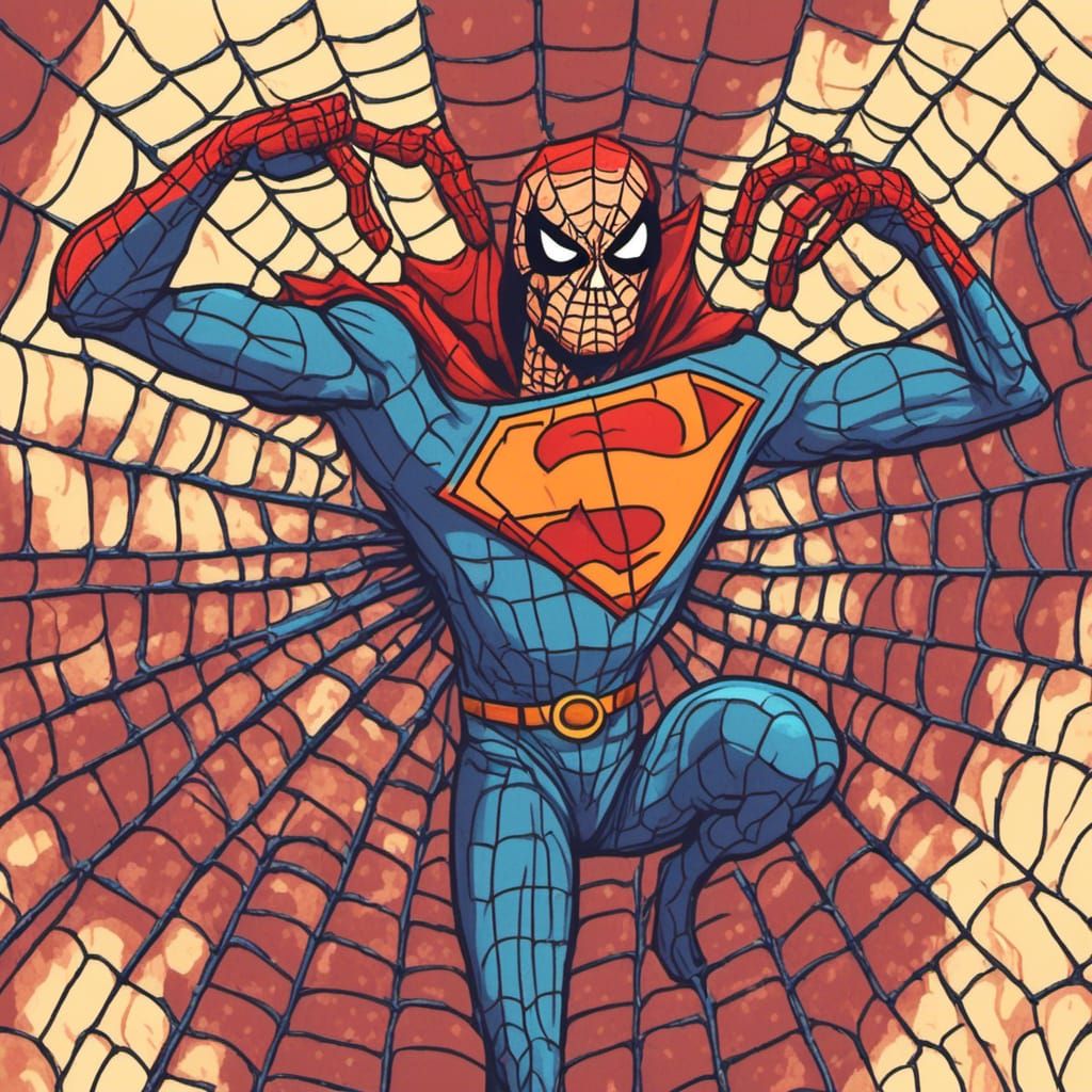 Anthropomorphic Spider as Superman