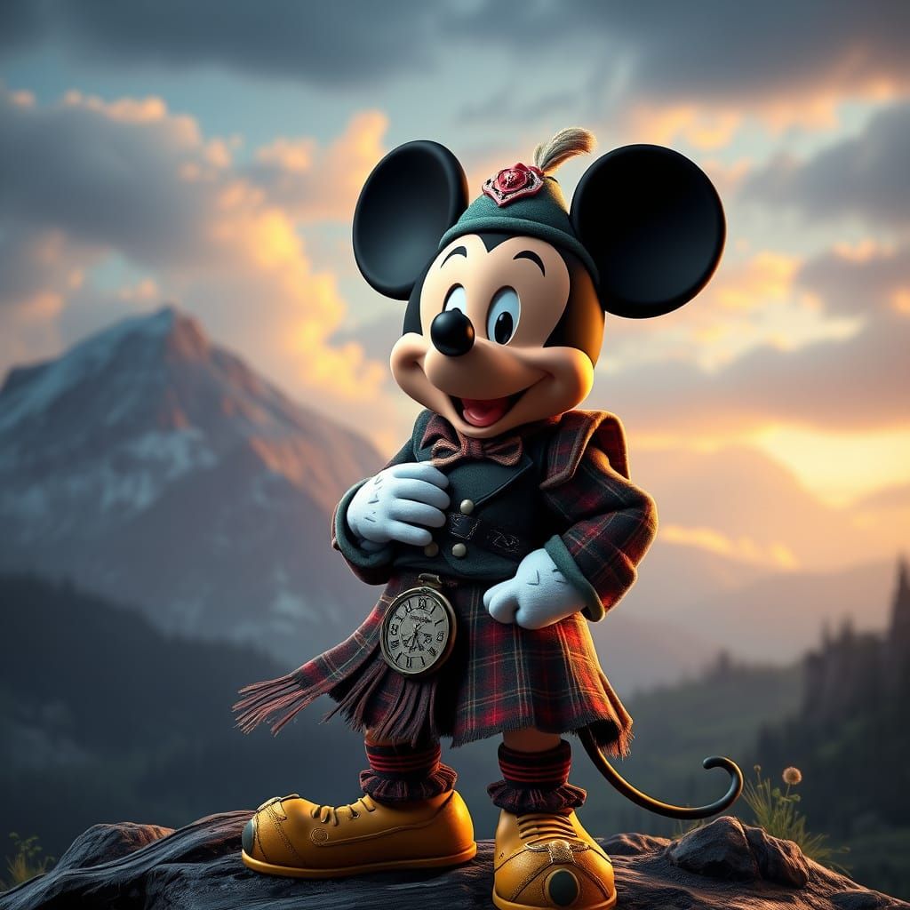 Mickey in a Tartan Fantasy