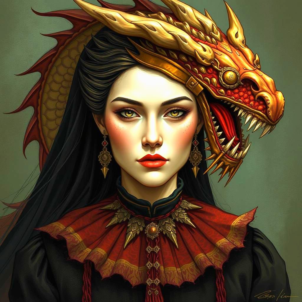 Dragon Mother Guardian in Sinister Digital Art