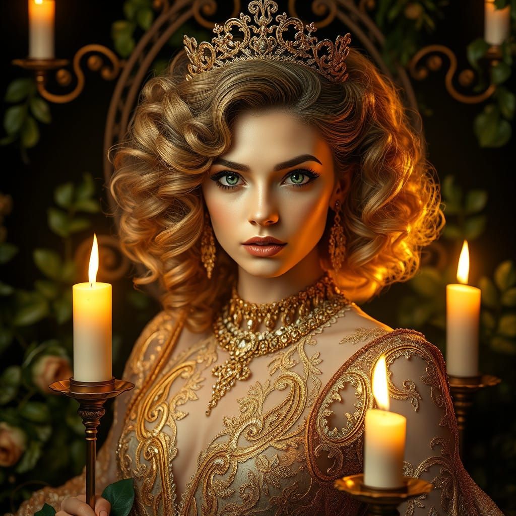 Ethereal Queen Contemplates the True Value of Love in Opulen...