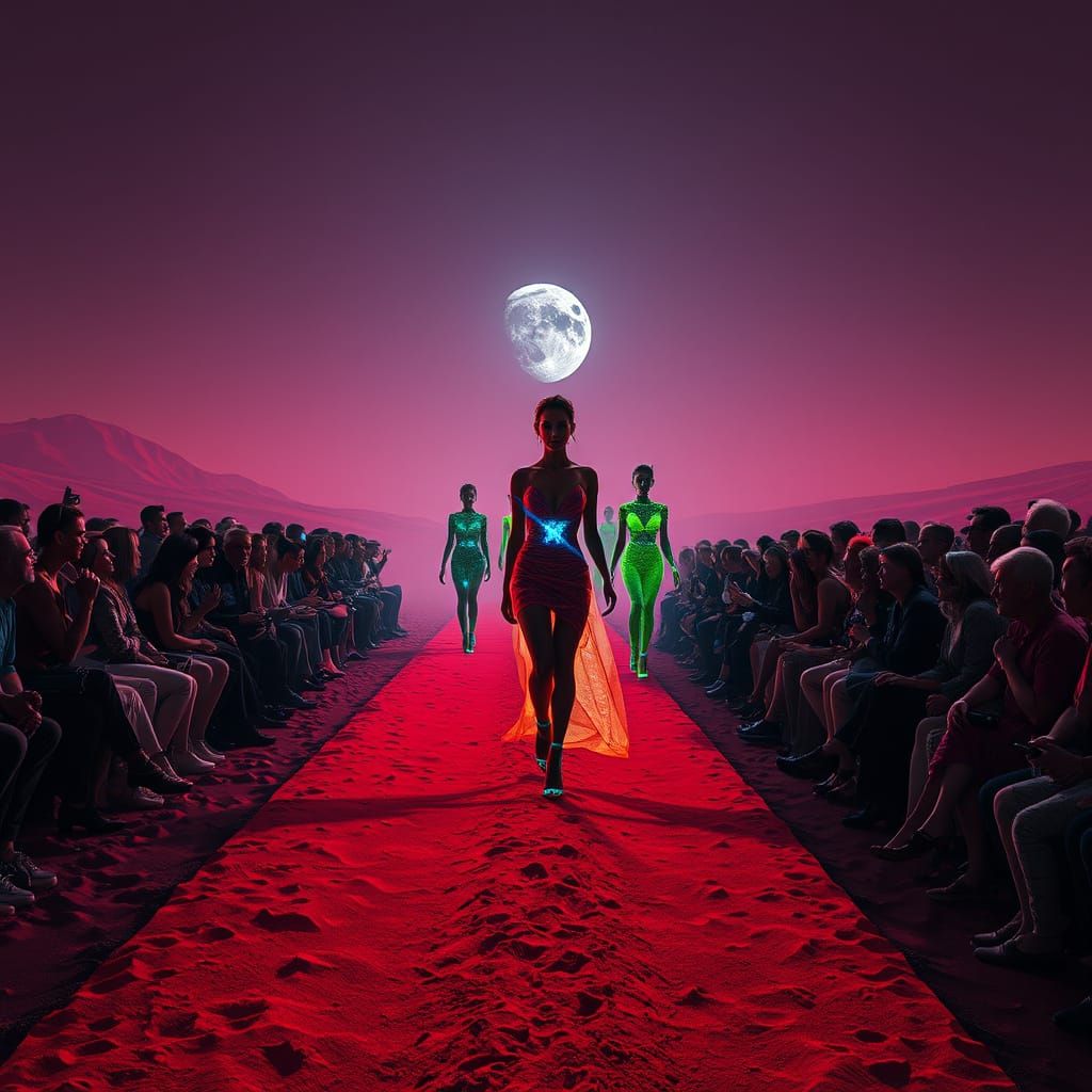 Martian Fashion Show in Cyberpunk Style