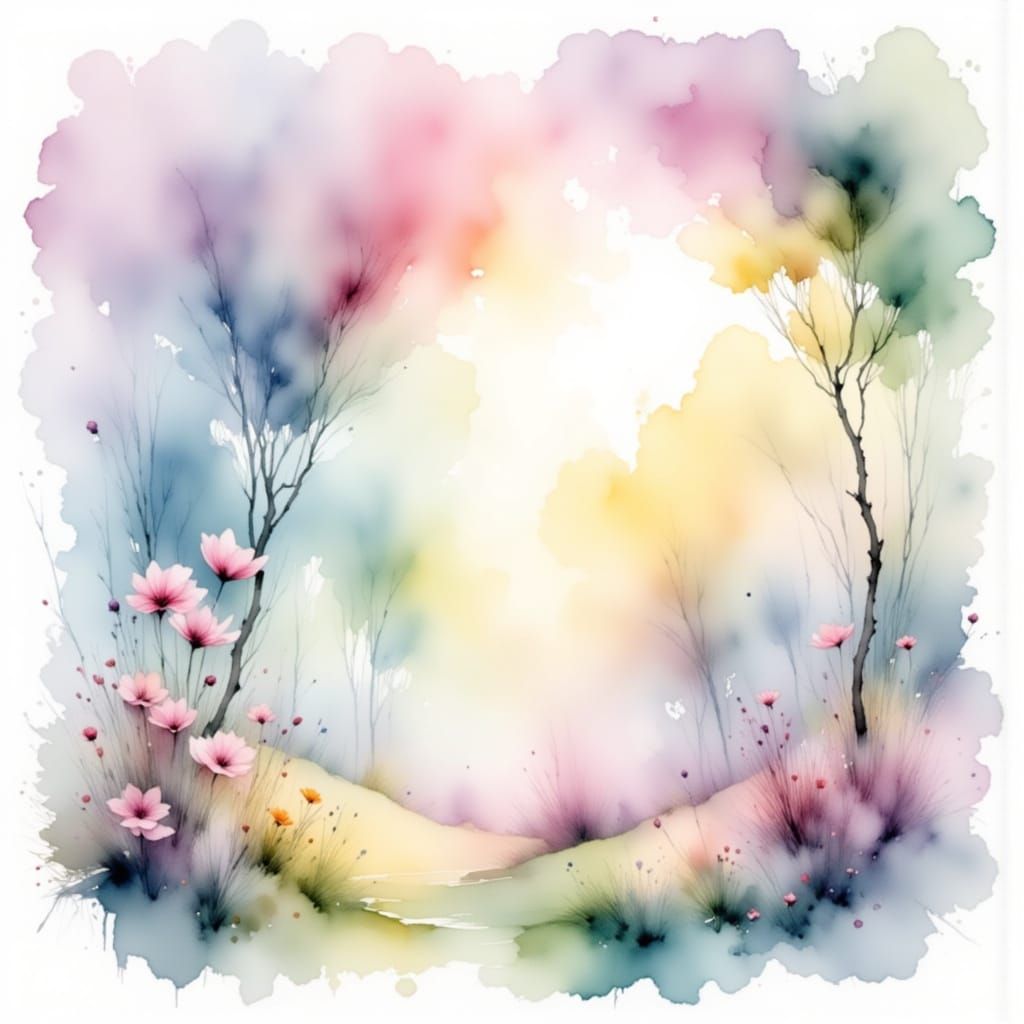 Aquarell pastell atmosphere