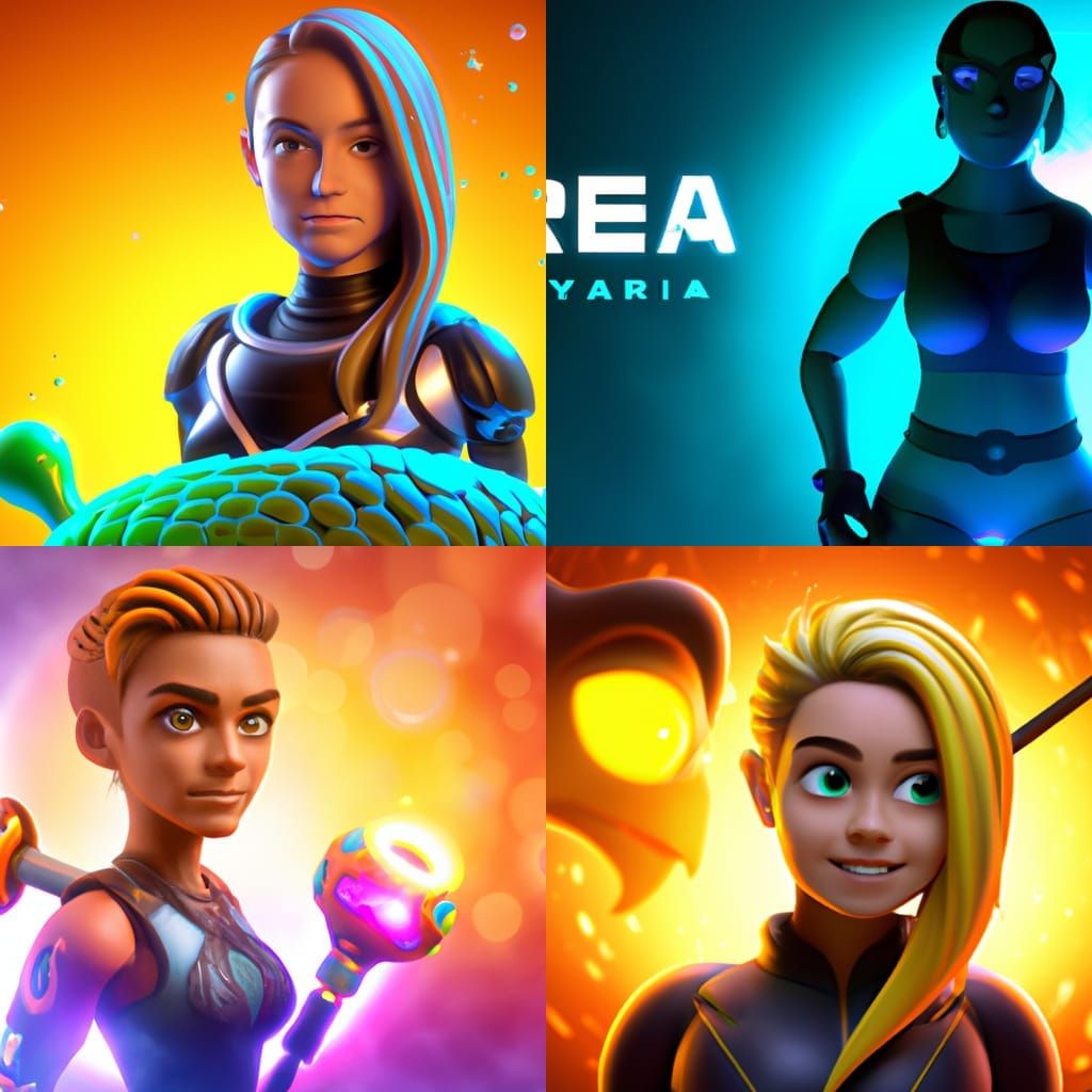 Rhea Ripley as Pixar-Style 3D Digital Art