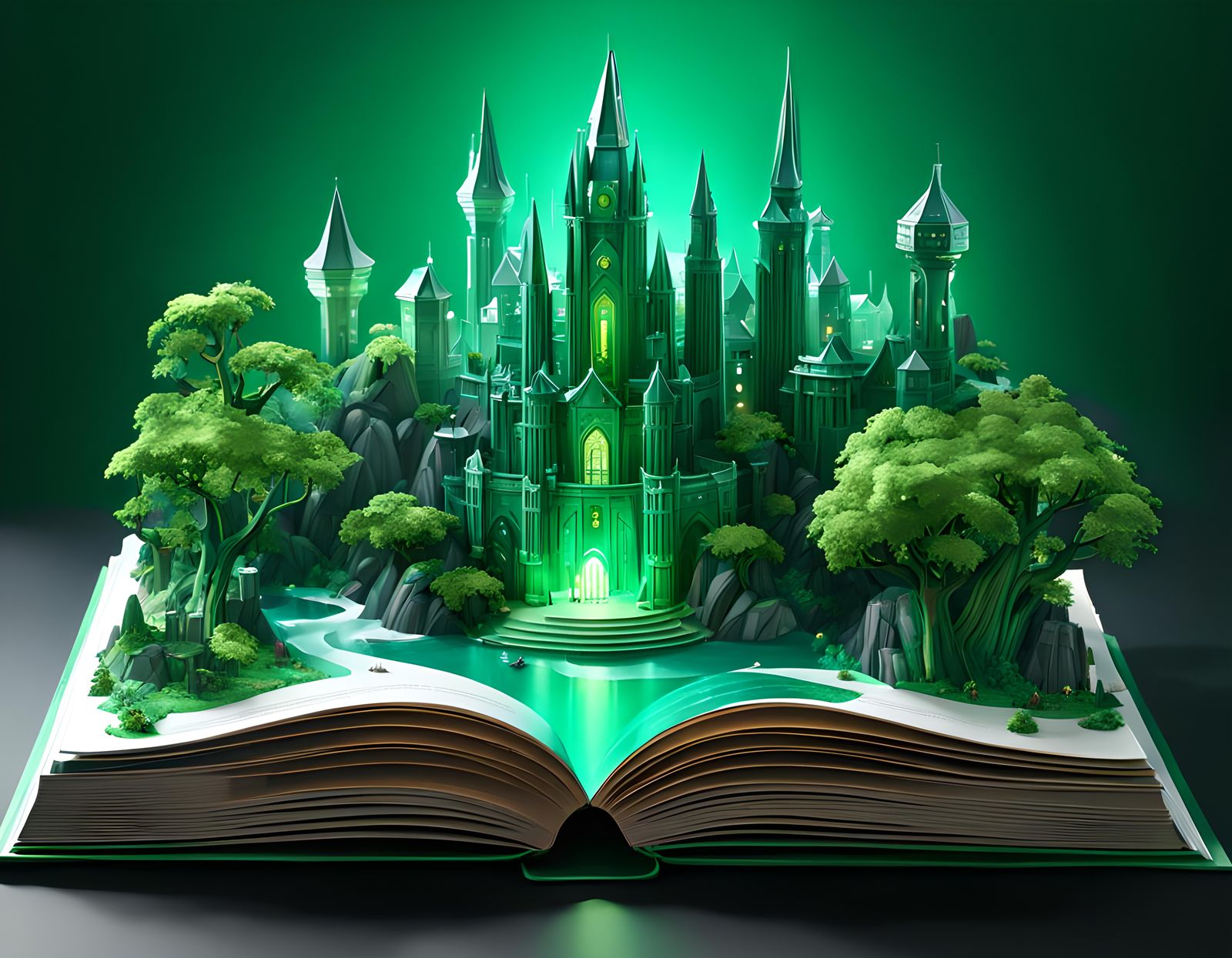 Emerald City Pop-Up Book: Fantasy Art