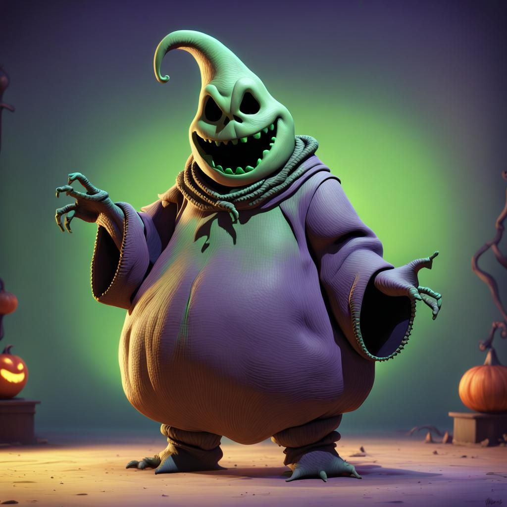 Oogie Boogie in Pixar Style 3D Rendering