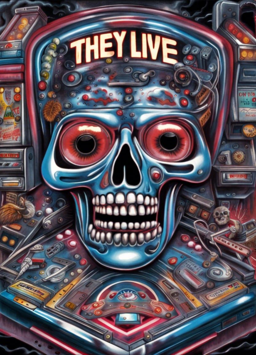They Live: 90s Pinball Machine Art