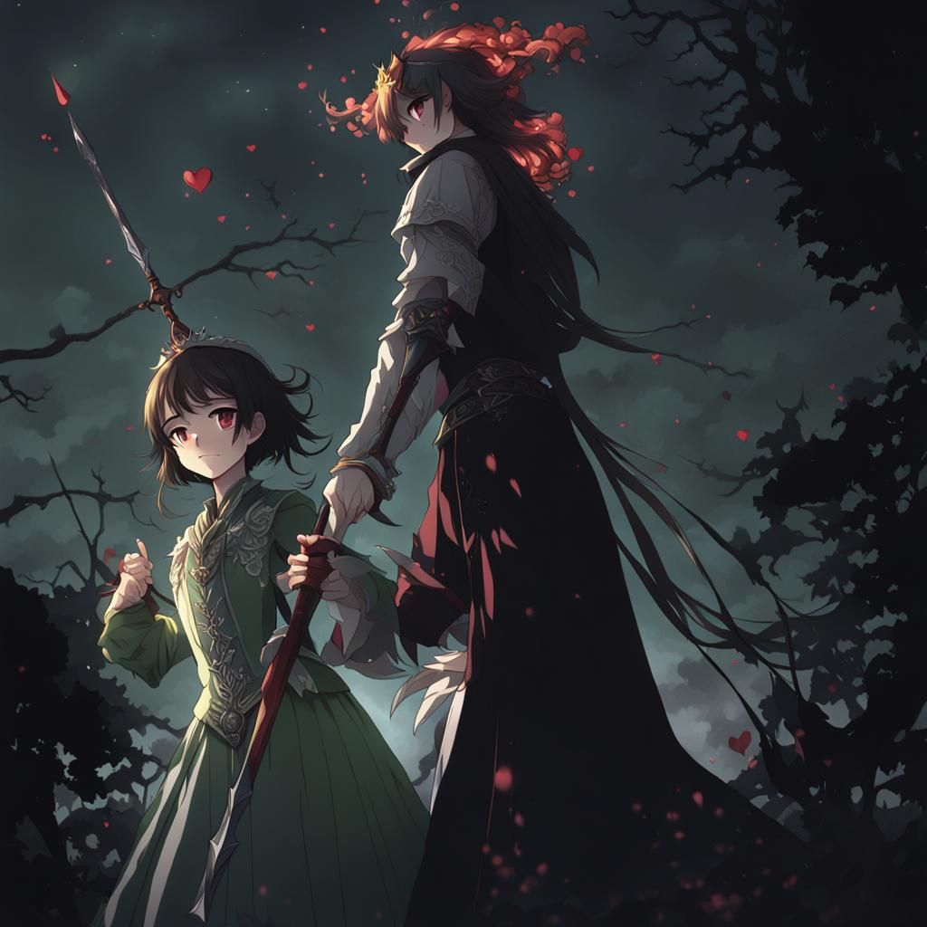 Anime Princess Crushing with Love in Manga Style