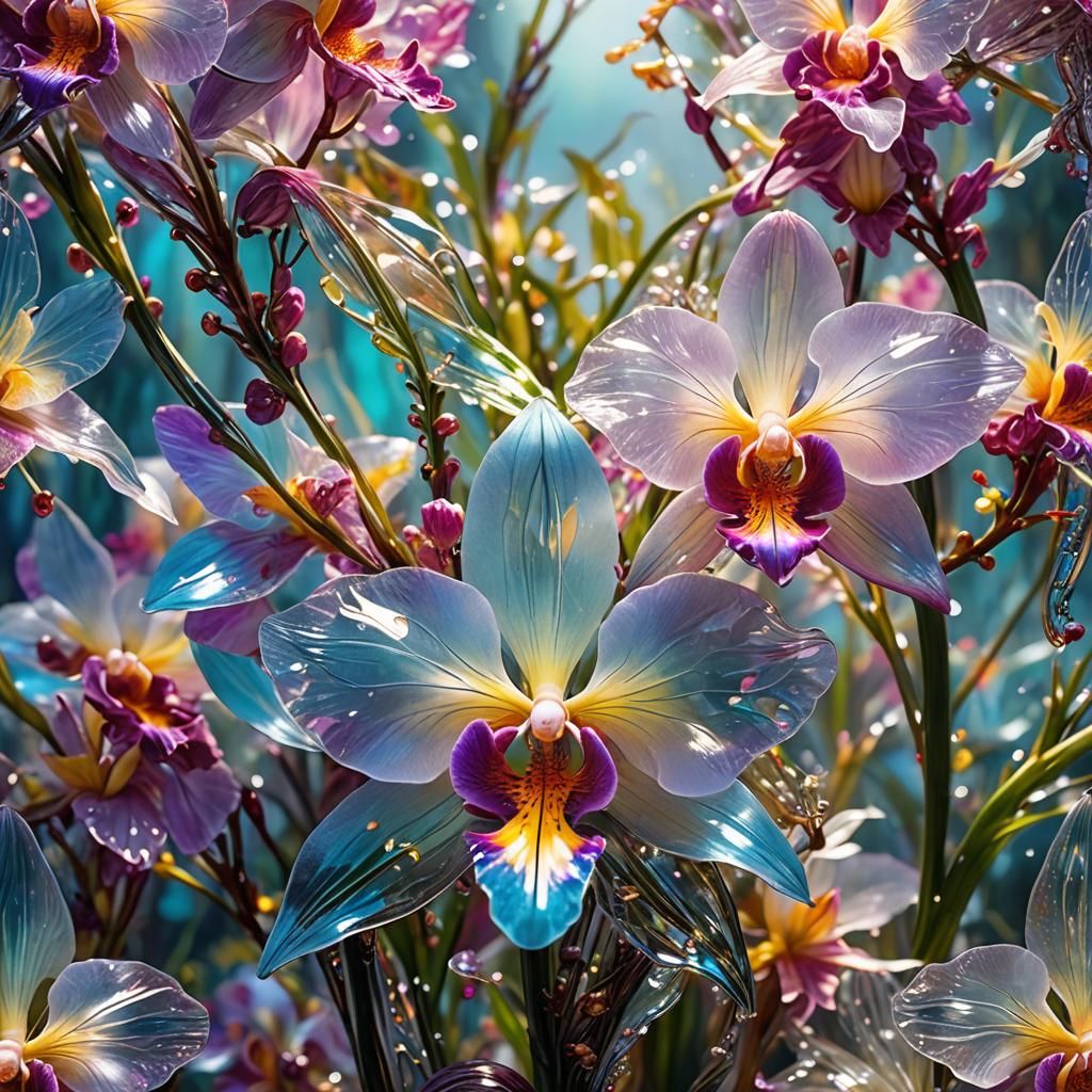 Restyled - Vanda Miss Joaquim (Papilionanthe Miss Joaquim) -...