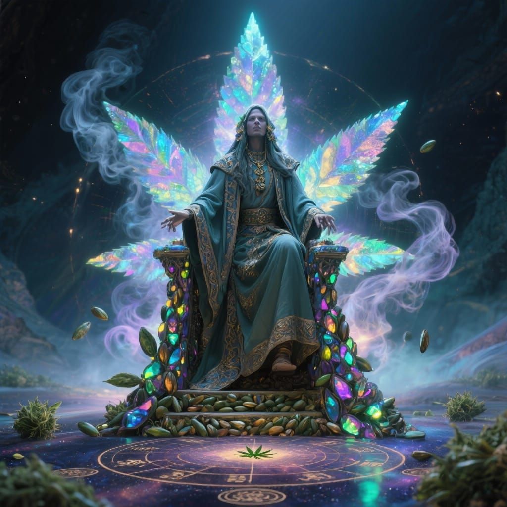 Cosmic Cannabis Fortune Teller Ascends to Throne