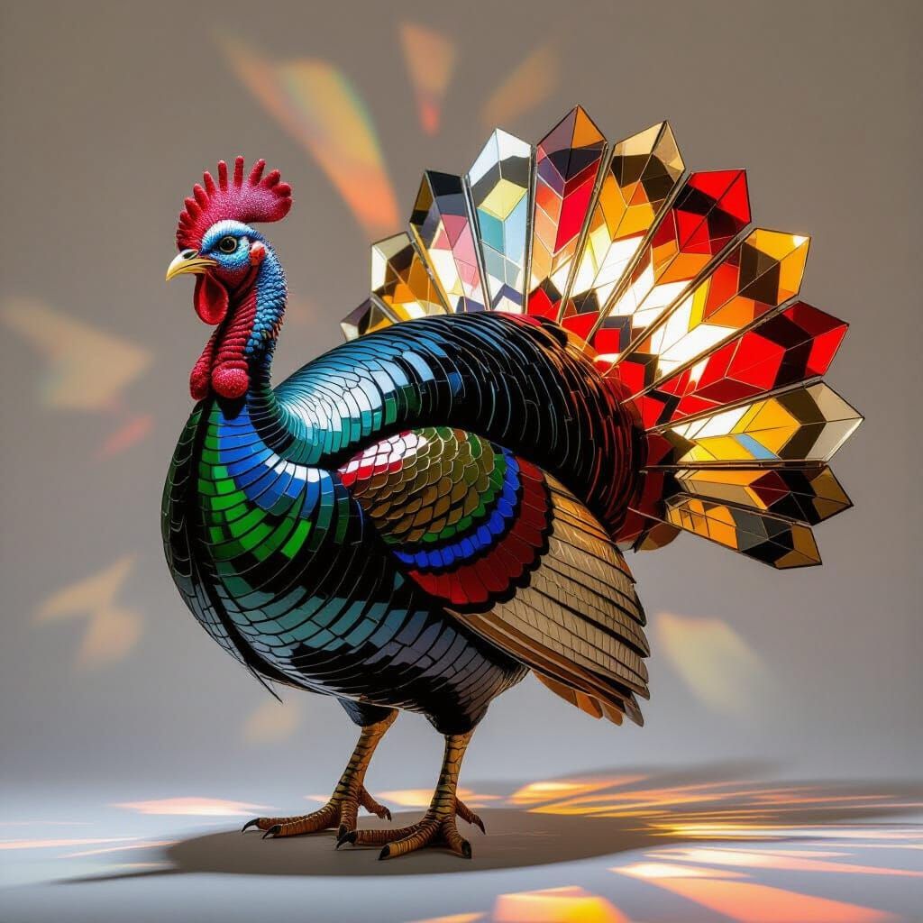 Glass Turkey Sculpture: A High Art Masterpiece