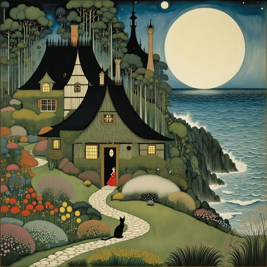 Enchanted Witch's Cottage by the Sea