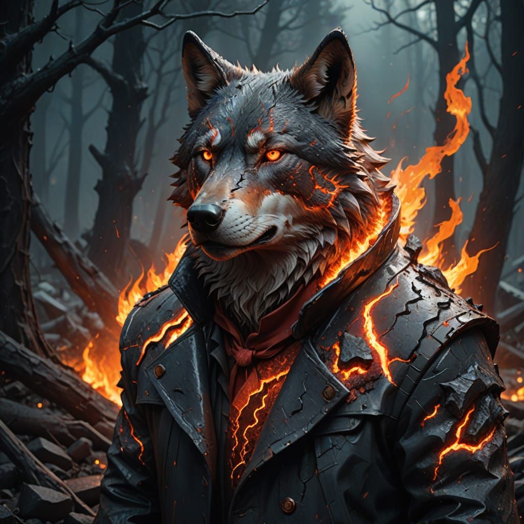 Lava wolf