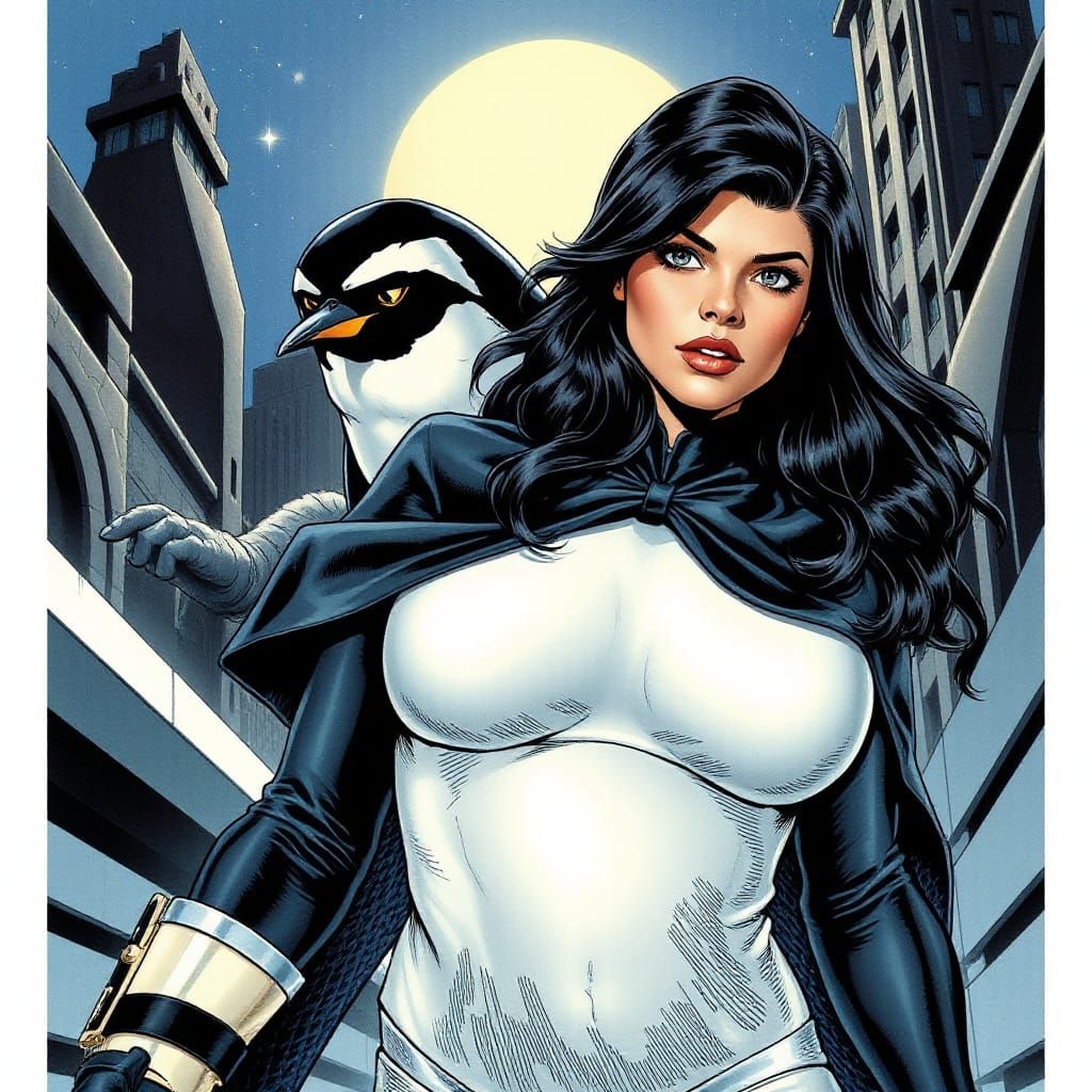 Unstoppable Penguin Woman: Comic Book Art