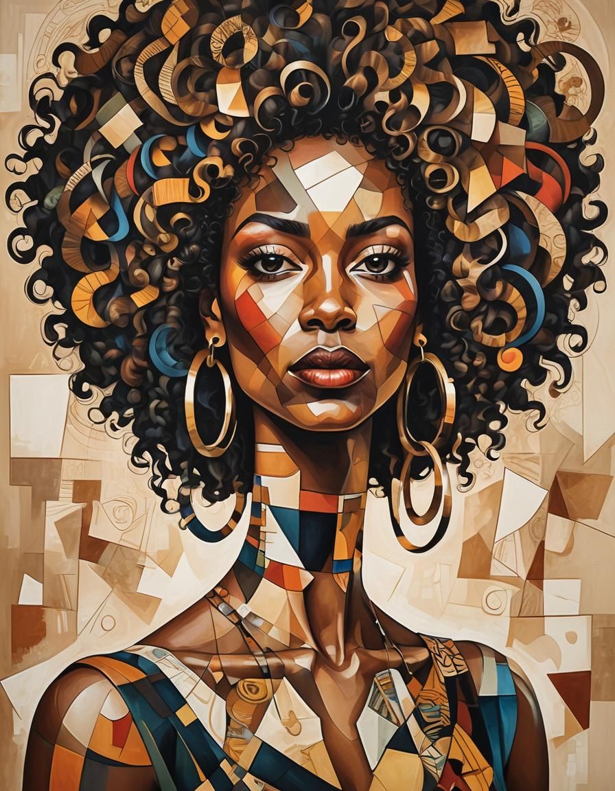 Stylized Illustration of an African American Woman