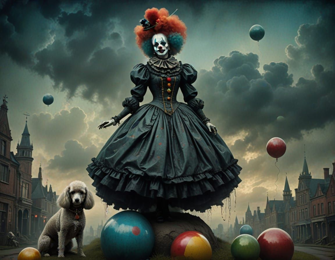 Victorian Lady in Whimsical Dark Fantasy